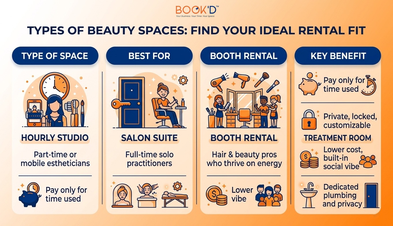 can you rent a beauty room instead of a salon space 